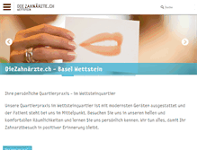 Tablet Screenshot of diezahnaerzte-wettstein.ch